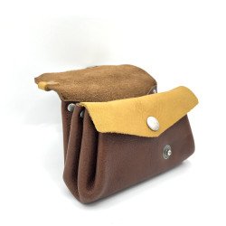 Porte-monnaie Marron / Moutarde