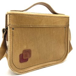 Sac "Cartable" Café / Framboise