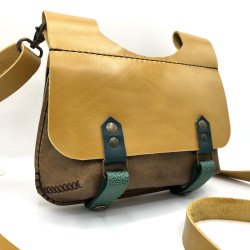 Escarcelle jaune / vert / marron